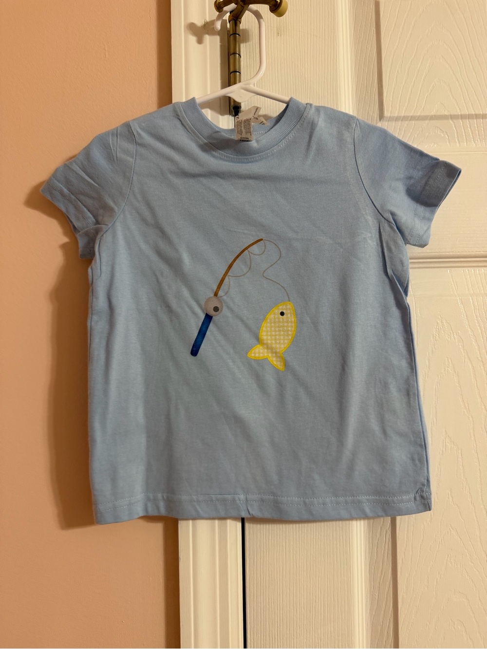 Rabbit Skins Light Blue Fishing Graphic Tee
